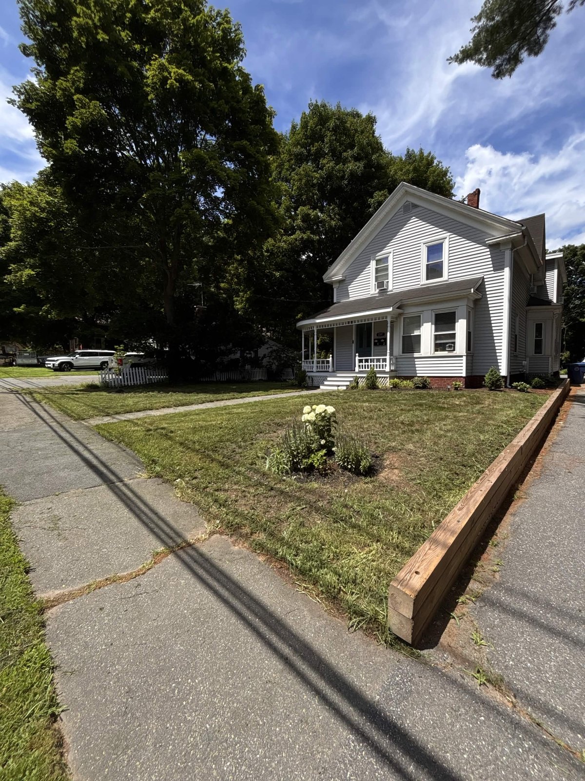 Front yard cleared and cleaned up after overgrowth removal